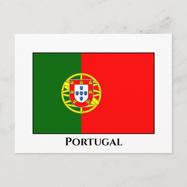 Postal Bandera de Portugal (portugués) (Anverso)