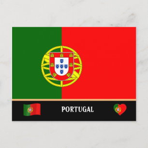 Postal Bandera de Portugal y país de viaje / Portugal