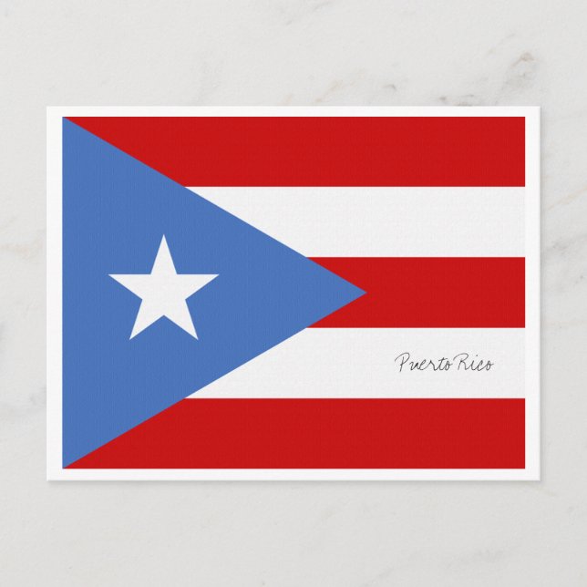 Postal Bandera de Puerto Rico (Anverso)