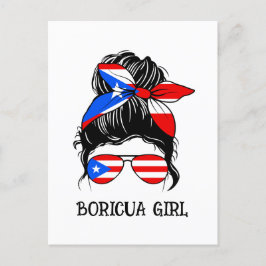 Postal Bandera de Puerto Rico buricua Chica