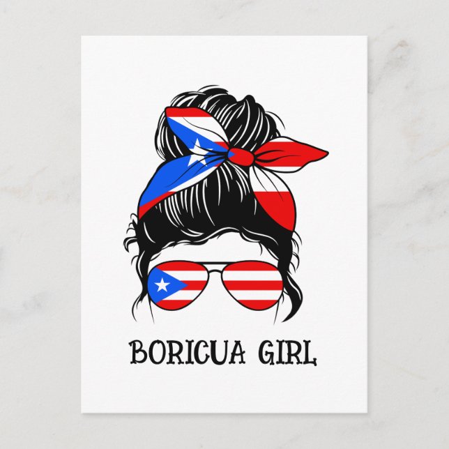 Postal Bandera de Puerto Rico buricua Chica (Anverso)