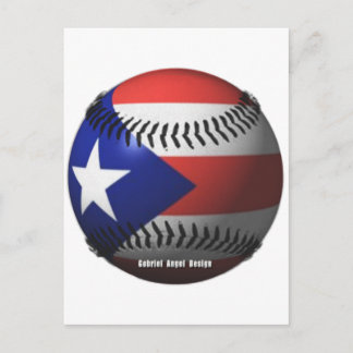 Postal Bandera de Puerto Rico cubriendo el béisbol