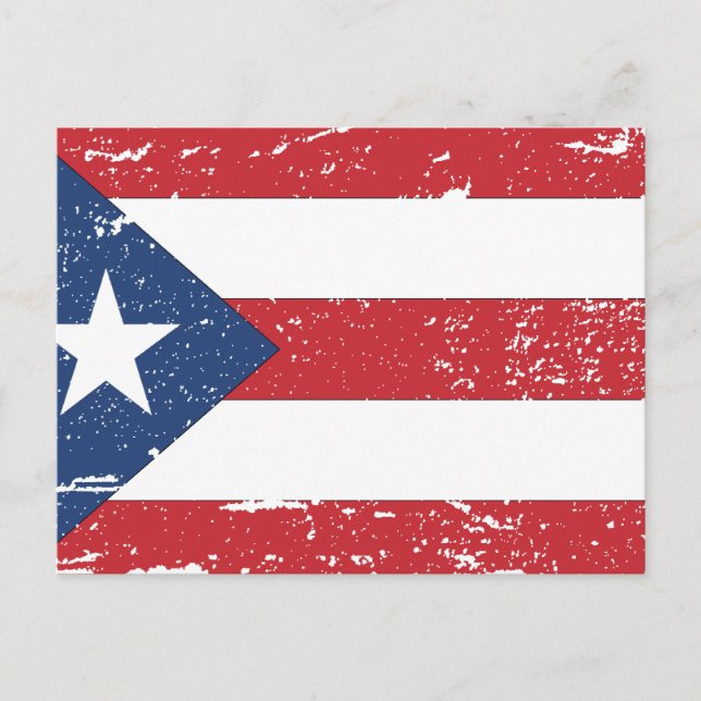 Postal Bandera de Puerto Rico Vintage (Anverso)