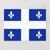 Bandera de Quebec PQ Qc con fleur de lys