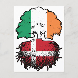 Postal Bandera de raíces de árboles de Irlanda de Dinamar