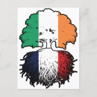 Bandera de raíces de árboles de Irlanda francesa