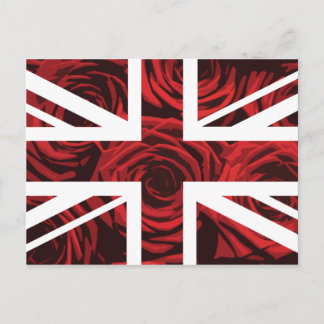 Postal Bandera de Red Rose Union Jack British (UK)
