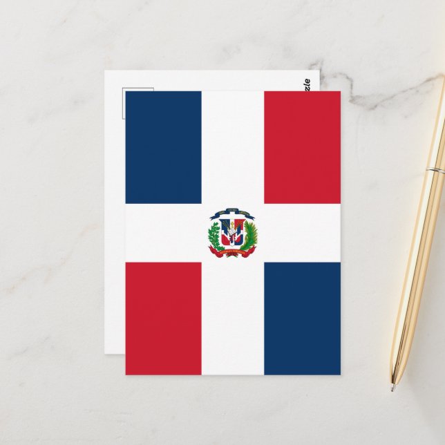 Postal Bandera de República Dominicana (Anverso/Reverso In Situ)