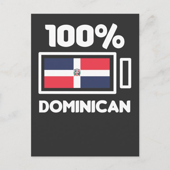 Postal Bandera de República Dominicana Patria de Poder Do (Anverso)