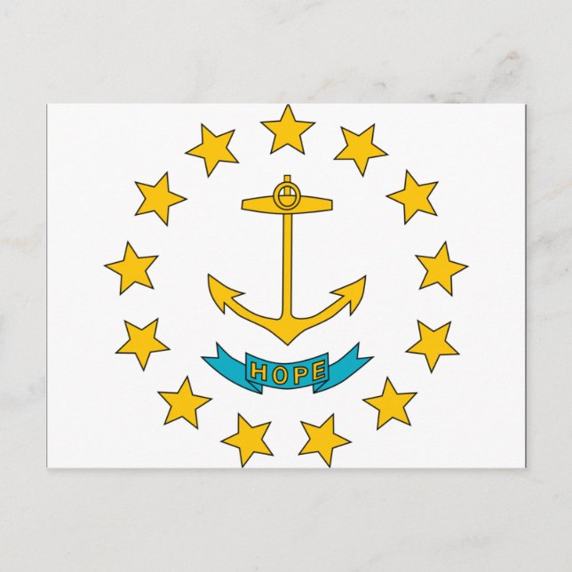 Postal Bandera de Rhode Island (Anverso)