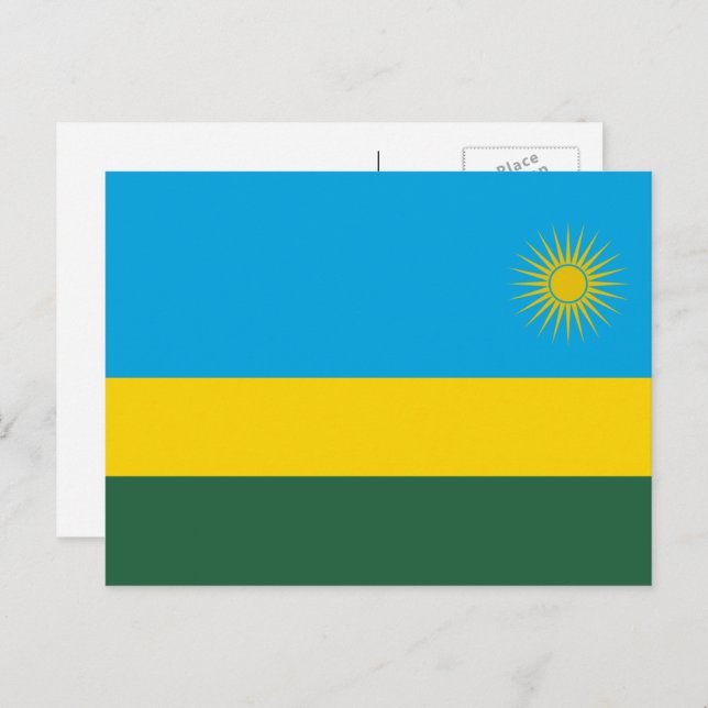 Postal Bandera de Ruanda, Bandera de Ruanda (Anverso / Reverso)