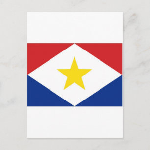 Postal Bandera de Saba de las Antillas Neerlandesas