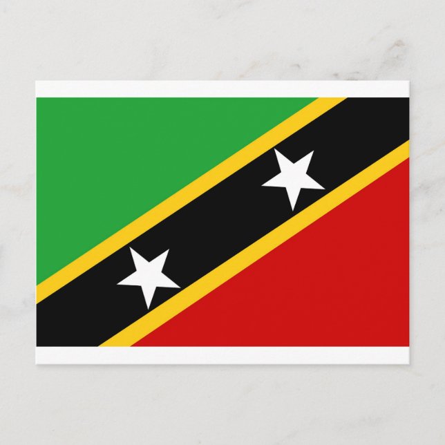 Postal Bandera de Saint Kitts y Nevis (Anverso)