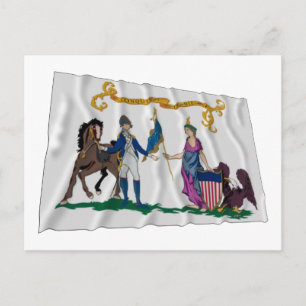 Postal Bandera de salvavidas de Washington