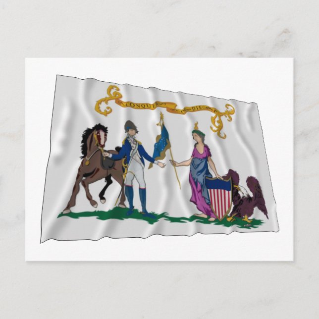 Postal Bandera de salvavidas de Washington (Anverso)