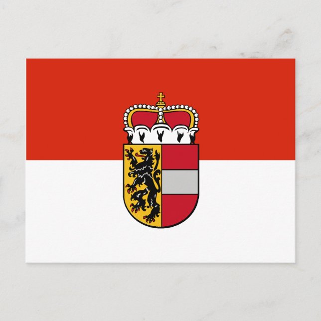 Postal Bandera de Salzburgo, Austria (Anverso)