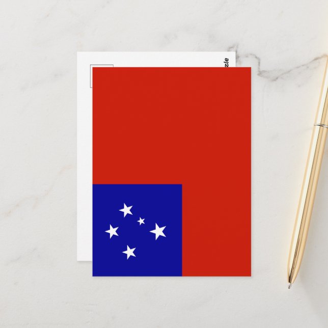 Postal Bandera de Samoa (Anverso/Reverso In Situ)