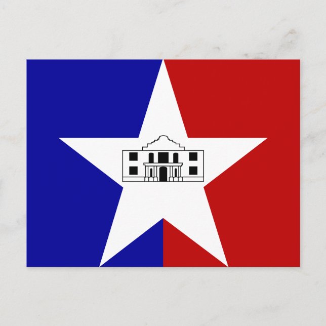 Postal Bandera de San Antonio, Texas Postcard (Anverso)