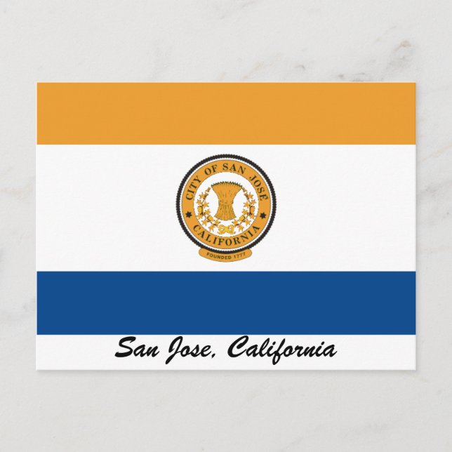 Postal Bandera de San Jose (Anverso)
