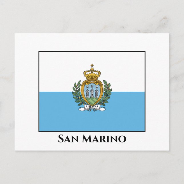 Postal Bandera de San Marino (Anverso)