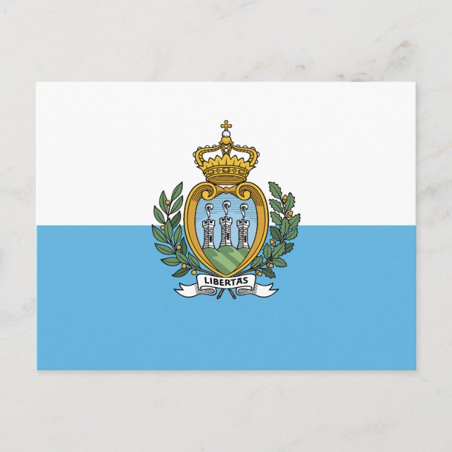 Postal Bandera de San Marino (Anverso)