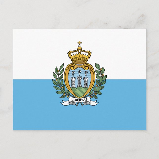 Postal Bandera de San Marino (Anverso)