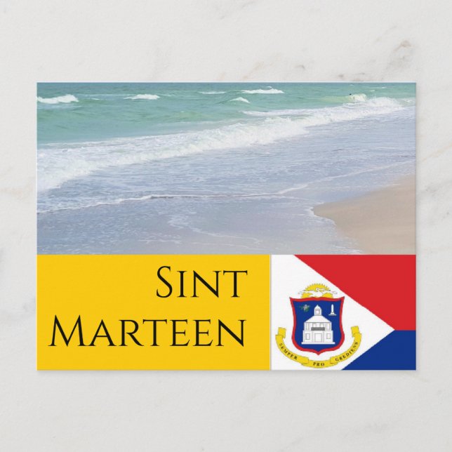 Postal Bandera de San Martín y playas (Anverso)