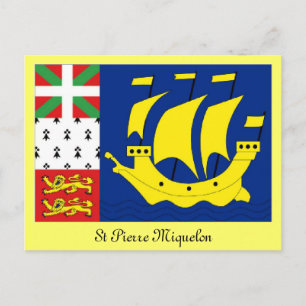 Postal Bandera de San Pedro Miquelón