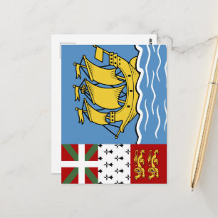 Postal Bandera de San Pedro y Miquelón