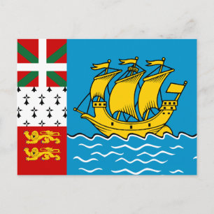 Postal Bandera de San Pedro y Miquelón