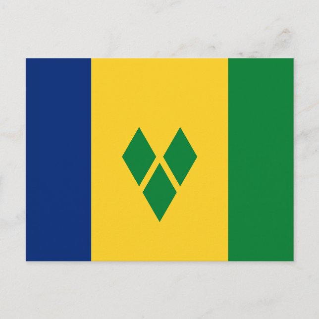 Postal Bandera de San Vicente (Anverso)