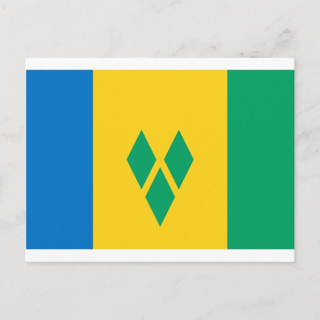 Postal Bandera de San Vicente y las Granadinas (Anverso)