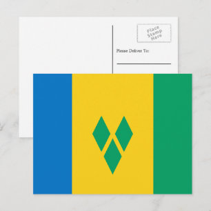 Postal Bandera de San Vicente y las Granadinas, bandera d