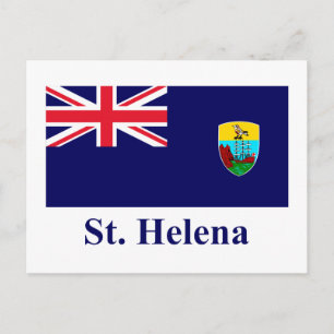 Postal Bandera de Santa Elena con nombre