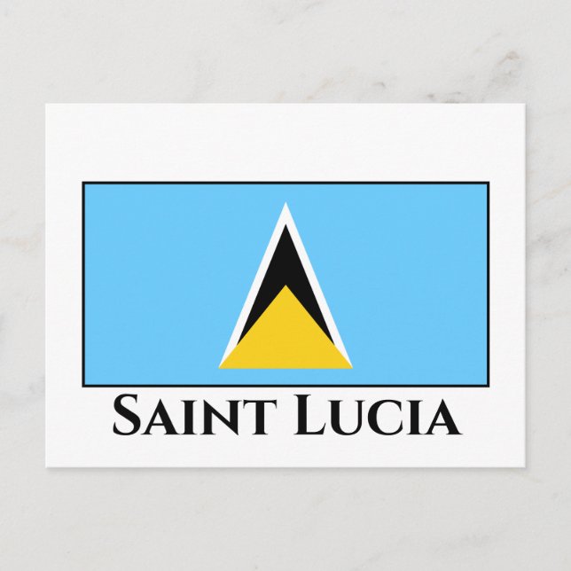 Postal Bandera de Santa Lucía (Anverso)
