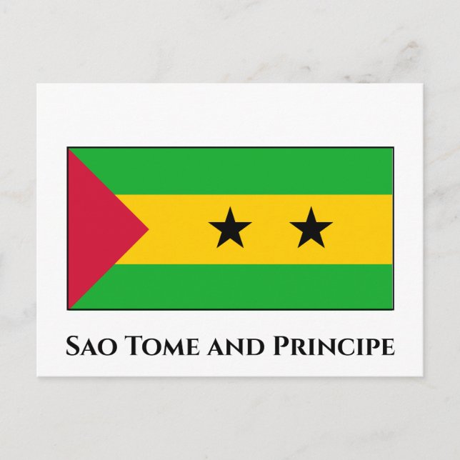 Postal Bandera de Santo Tomé y Príncipe (Anverso)