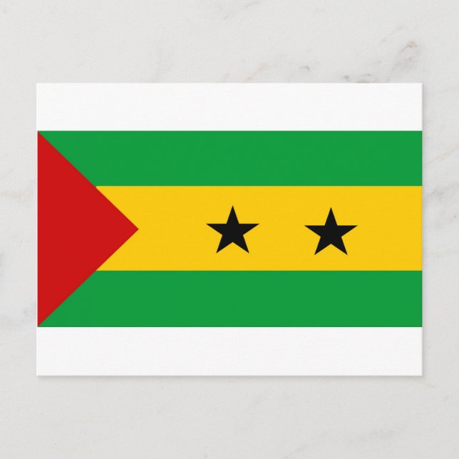 Postal Bandera de Santo Tomé y Príncipe (Anverso)