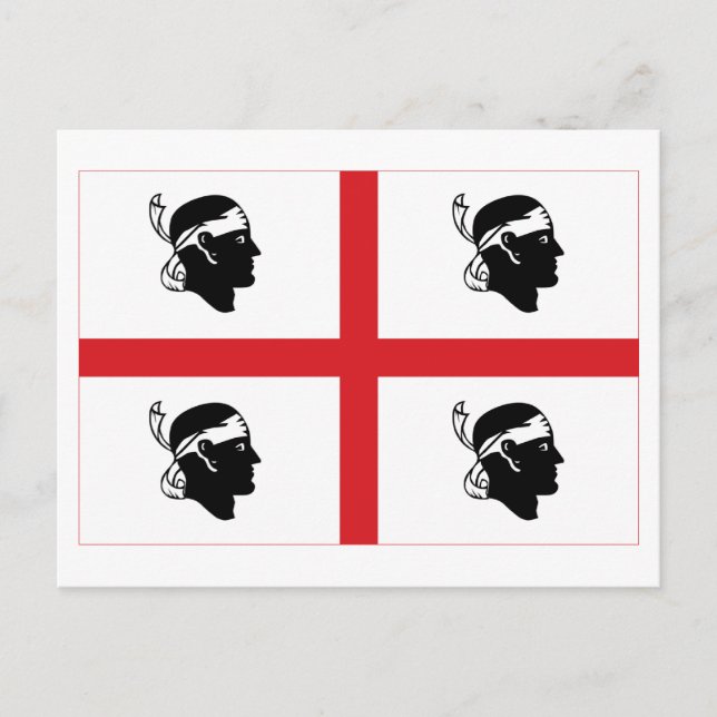 Postal Bandera de Sardegna (Anverso)