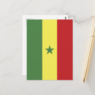 Postal bandera de Senegal