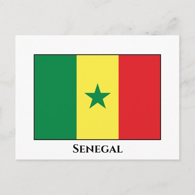 Postal Bandera de Senegal (senegalés) (Anverso)