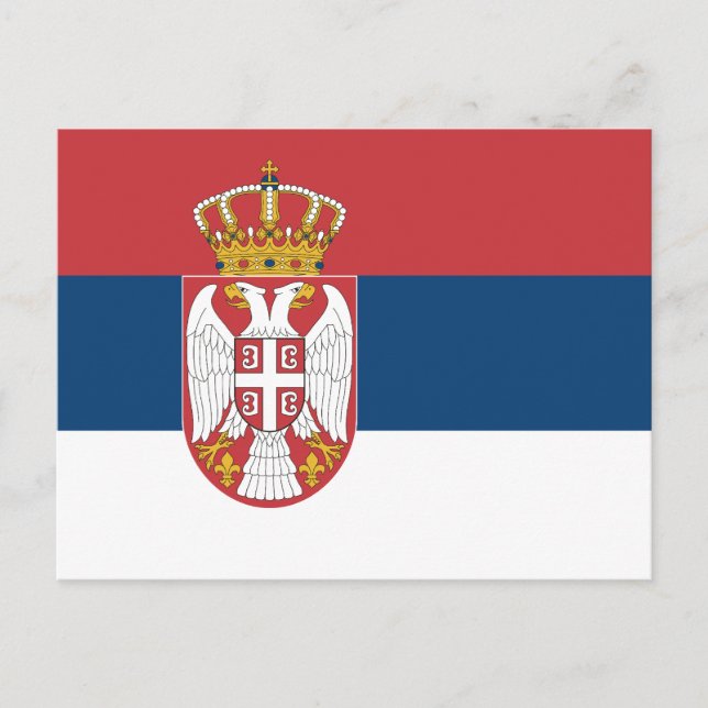 Postal Bandera de Serbia (Anverso)