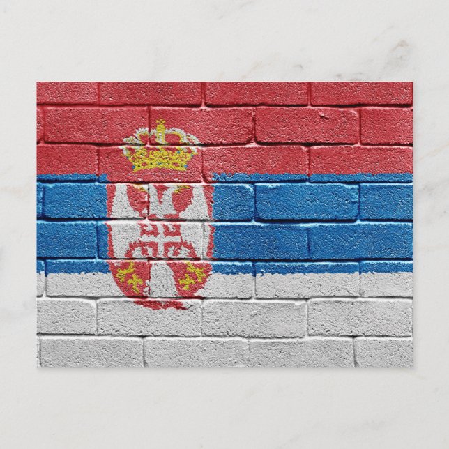 Postal Bandera de Serbia (Anverso)