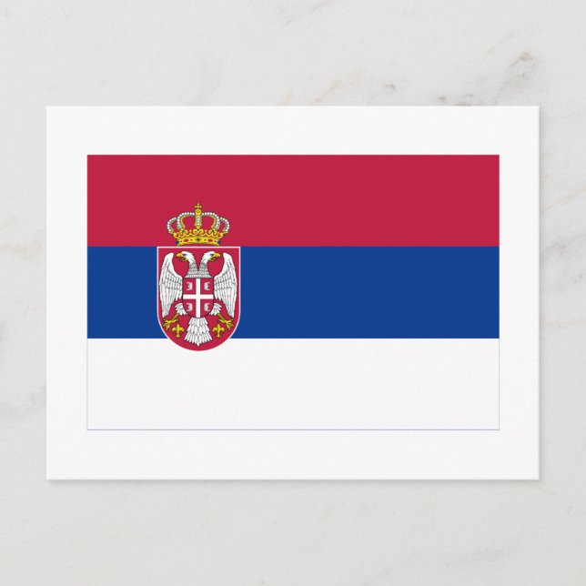 Postal Bandera de Serbia (Anverso)