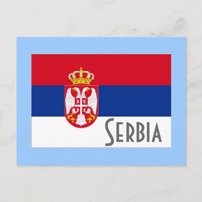 Postal Bandera de Serbia (Anverso)