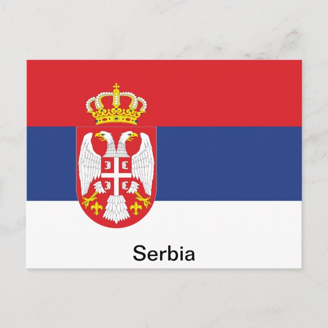 Postal Bandera de Serbia (Anverso)
