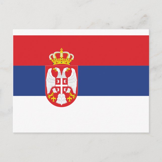 Postal Bandera de Serbia (Anverso)