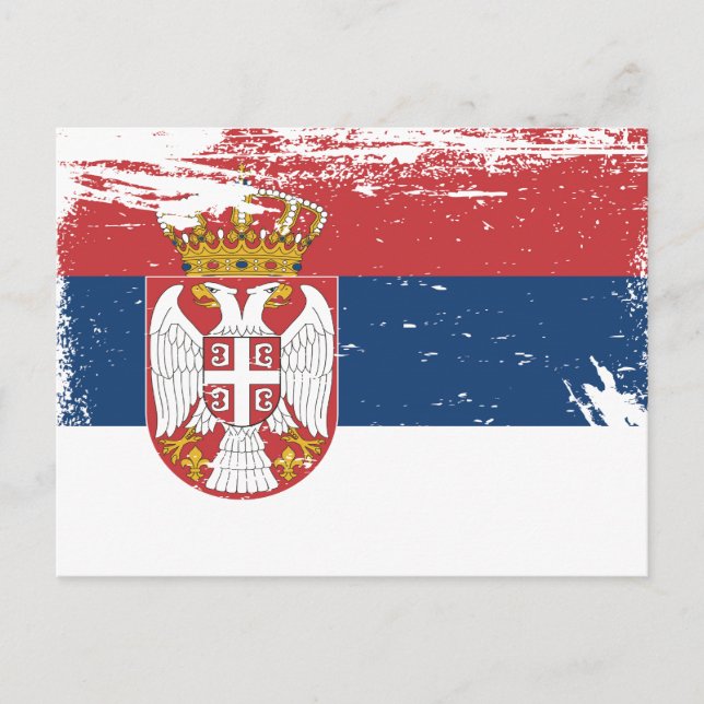 Postal Bandera de Serbia (Anverso)