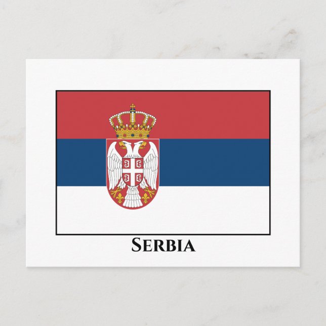 Postal Bandera de Serbia (serbia) (Anverso)