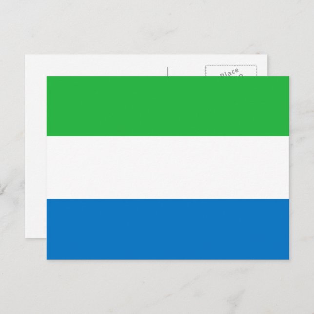 Postal Bandera de Sierra Leona, Bandera de Sierra Leona (Anverso / Reverso)