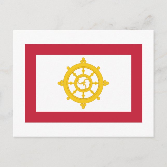 Postal Bandera de Sikkim (Anverso)